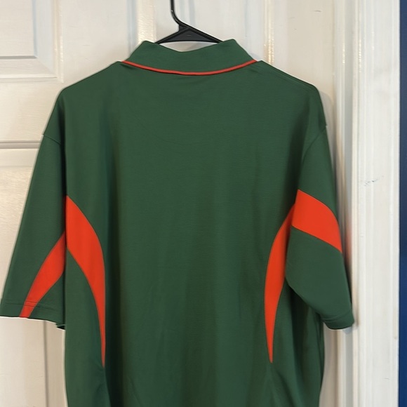 PGA Tour Green & Orange Polo Shirt University of Miami Hurricanes Golf Polo Sz L - Picture 8 of 10